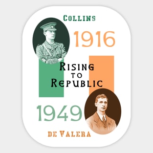 Rising to Republic: for a United Ireland (flag) Sticker